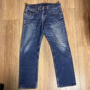 Levis 505 Regular Fit Straight Leg Mens Jeans Blue Denim W33 L30 00505-0216
